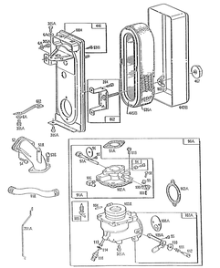 Carburetor And Fuel Assembly 1 Diagram and Parts List for 170412-2158-XX  Briggs and Stratton Engine